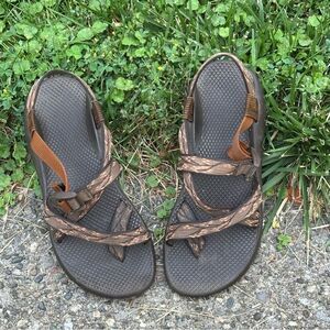Chaco Brown and Tan Strappy Sandals